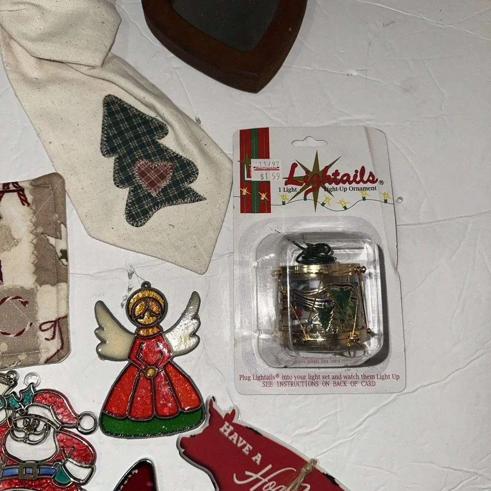 Lot Of 11 Christmas Odds And Ends Crafting DIY Christmas Decor Upcycle‎ Ideas